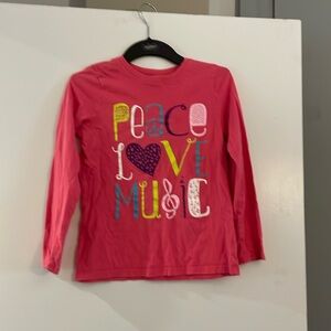 Youth L/10 pink long sleeve t-shirt